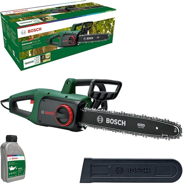 Bosch Home and Garden Zincirli ağaç kesme makinesi UniversalChain 40 (1800 W, hafif: 4,3 kg, zincir hızı: 12 m/sn, zincirli a
