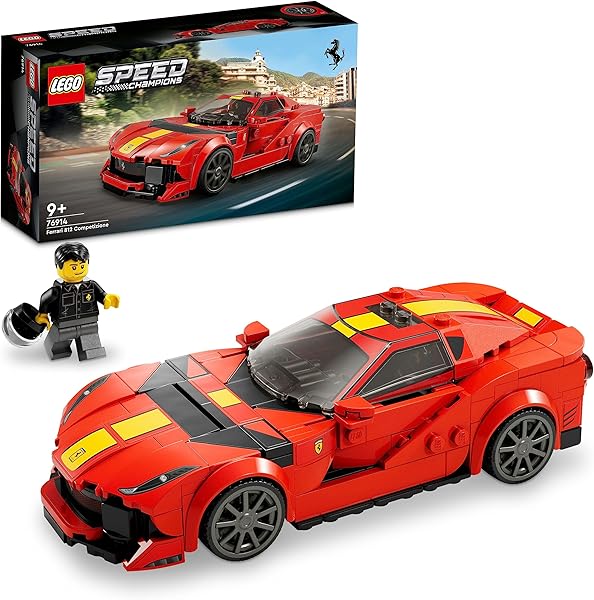 LEGO Speed Champions Ferrari 812 Competizione 76914-9 Yaş ve Üzeri Çocuklar İçin Koleksiyonluk Araba Modeli İçeren Oyuncak Ya