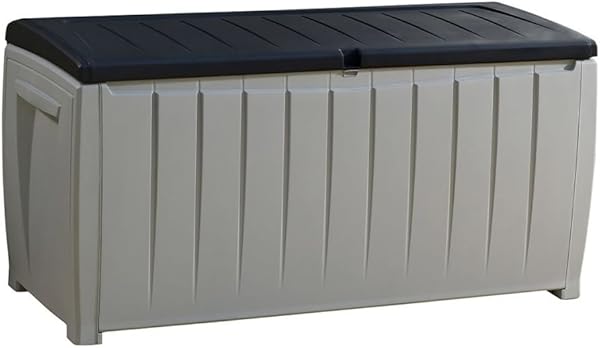 KETER Garden chest with seat 340L - Gray and anthracite