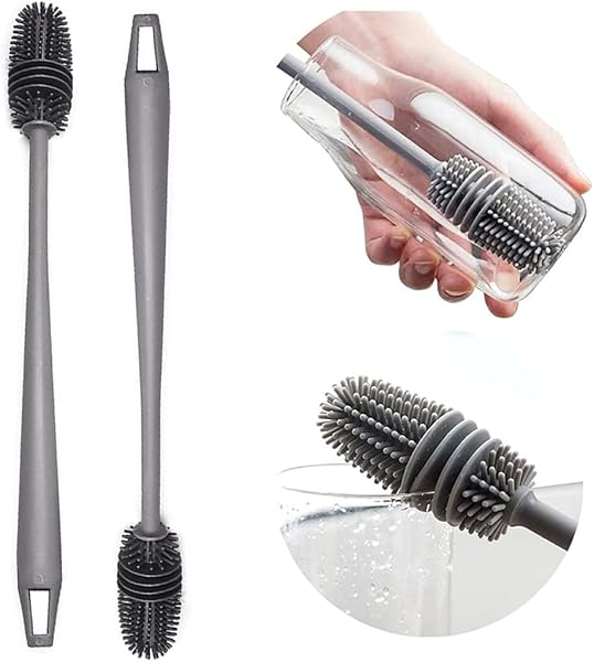 Orret Home Biberon Fırçası Biberon Temizlik Fırçası Silikon Fırça Şişe Temizleme Matara Temizleme Biberon Temizleme Emzik Tem