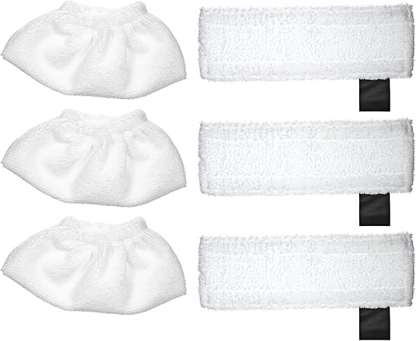 Sunydog Karcher SC2 / SC3 / SC4 / SC5 Paspas Bezi Aksesuarları için 6 Paket Bez Seti Paspas Pedlerinin Değiştirilmesi (3 Bez 