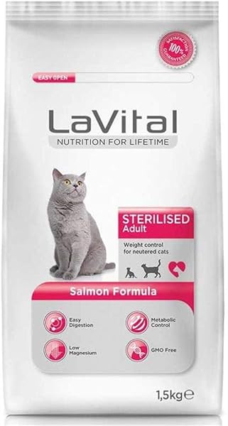 Lavital Somonlu Kısır Kedi Maması 1,5kg