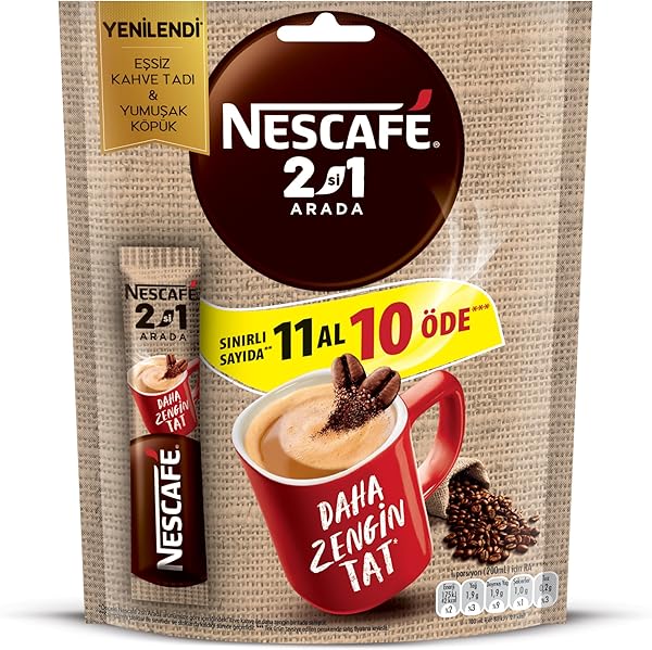 Nescafé 2'si 1 Arada Çözünebilir Kahve 11 Al 10 Öde 11x10g