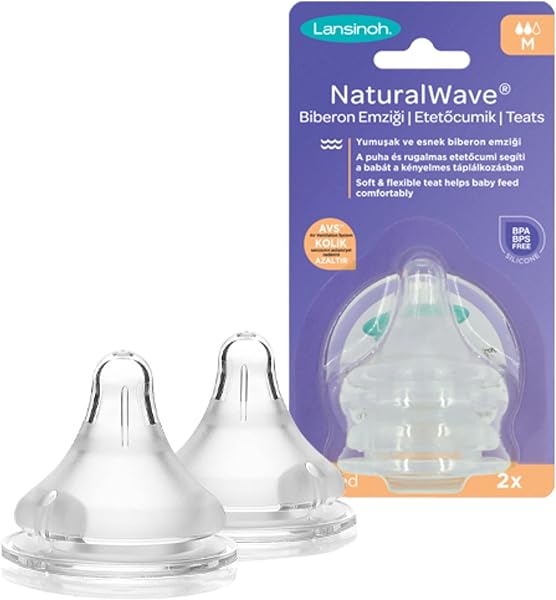 Lansinoh Natural Wave 2'li Biberon Emziği - Orta Akış