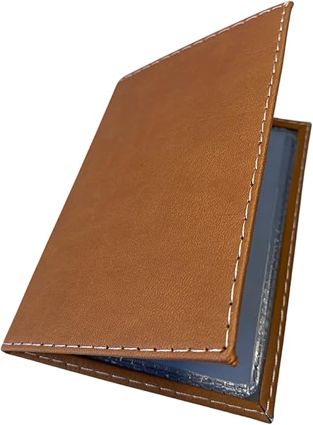 Romofy Oto Ruhsat Kabı Termo Deri - Araba Ruhsat Kılıfı - Araç Ruhsat Cüzdanı (Taba)