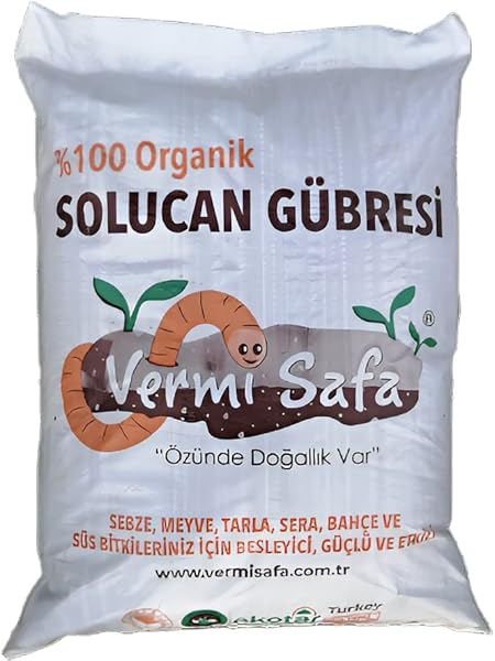 % 100 Organik Vermisafa Katı Solucan Gübresi 20 Kg