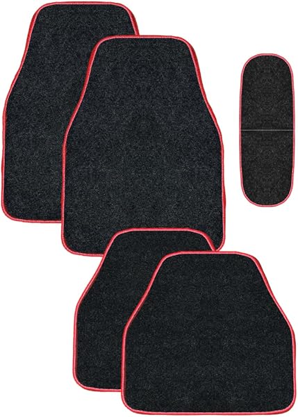 Oto Paspas Halı 5'li Set Her Araca Uygun Uzun Süre Dayanıklı Çift Taraflı Kullanım Antrasit Renk (Antrasit)