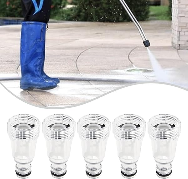 Emiif 5 Adet Yıkayıcı Basınçlı Yıkama Makinesi Şeffaf Plastik Su Giriş Filtresi Değiştirme Aleti-11 mm / 0,43 İnç