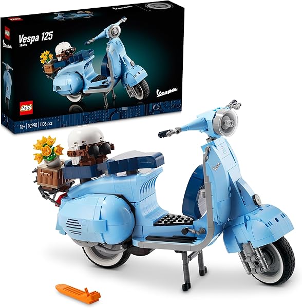 LEGO® ICONS Vespa 125 10298 - Yetişkinler için Klasik bir İtalyan Simgesinin Detaylı ve Sergilenebilir Model Yapım Seti (1106
