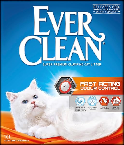 Ever Clean kedi kumu, hızlı etki eden koku önleyici, 10 litre, koku maddeleri ile