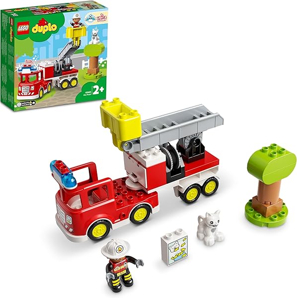 LEGO® DUPLO® Kurtarma İtfaiye Kamyonu 10969-2 Yaş ve Üzeri Çocuklar için Işıklı ve Sirenli İtfaiye Kamyonu İçeren Oyuncak Yap