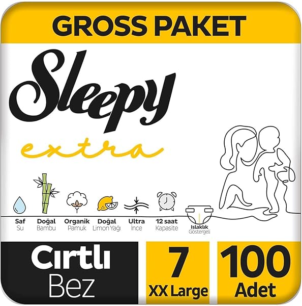 Sleepy Extra Günlük Aktivite Gross Paket Bebek Bezi 7 Numara Xxlarge 100 Adet
