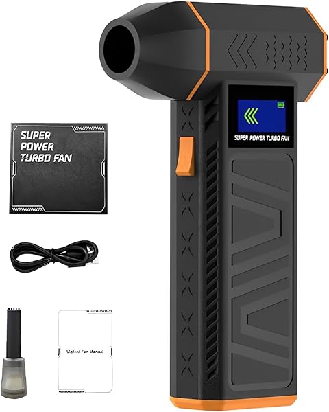 lmoikesz Mini Jet Fan Turbo 2'si 1 Arada Jet Kuru Üfleyici ve Vakum Temizleyici 130000RPM Dijital Ekran 4 Hızlı Elektrikli Fa