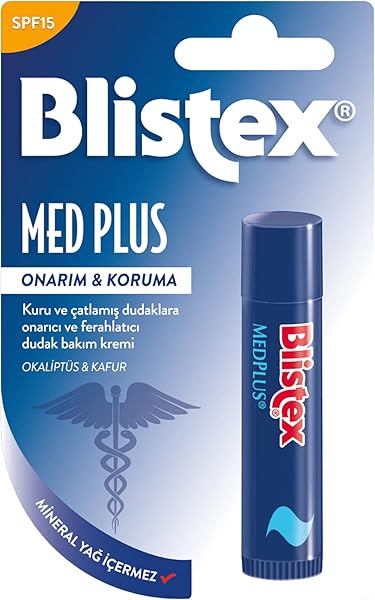 Blistex Medplus Kuru ve Çatlamış Dudaklara Onarıcı ve Ferahlatıcı Dudak Bakım Kremi SPF 15