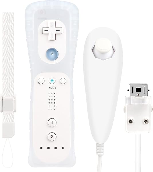 OSTENT Hareket Sensörü Uzaktan Kumanda + Kablolu Nunchuck Combo Nintendo Wii Konsolu için Renk Beyaz