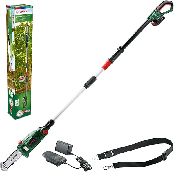 Bosch Home And Garden Pil Elektrikli Budama Makinesi Universalchainpole 18 (Pil, Şarj Cihazı, Karton, 18 Volt System, 2,5 Ah)
