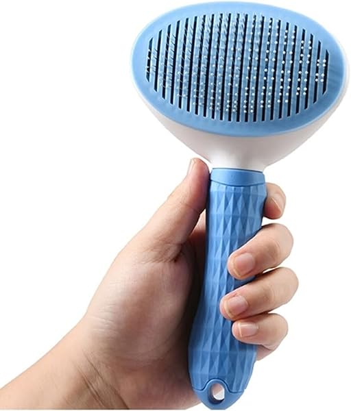 Otomatik Temizlenen Kedi Köpek Tarağı (Mavi)