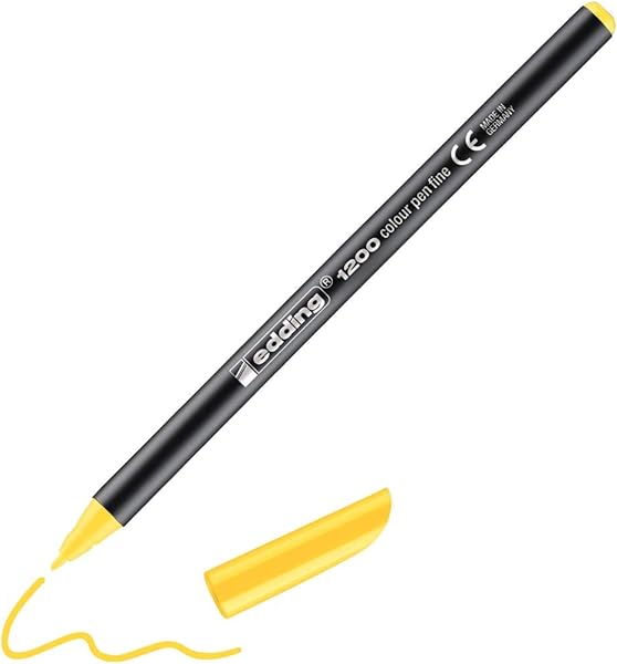 Edding 1200 ince uçlu keçeli kalem - sarı - 1 kalem - yuvarlak uçlu 1 mm