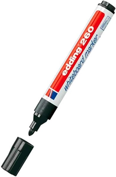 Edding 260 beyaz yazı tahtası kalemi - siyah - 1 kalem - yuvarlak uç 1,5-3 mm