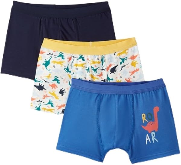 JUNE Erkek Çocuk Dinozor Desenli 3lü Boxer