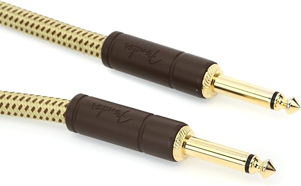 Fender Deluxe Serisi Gitar Enstrüman Kablosu, 3 m, Düz/Düz, Tüvit