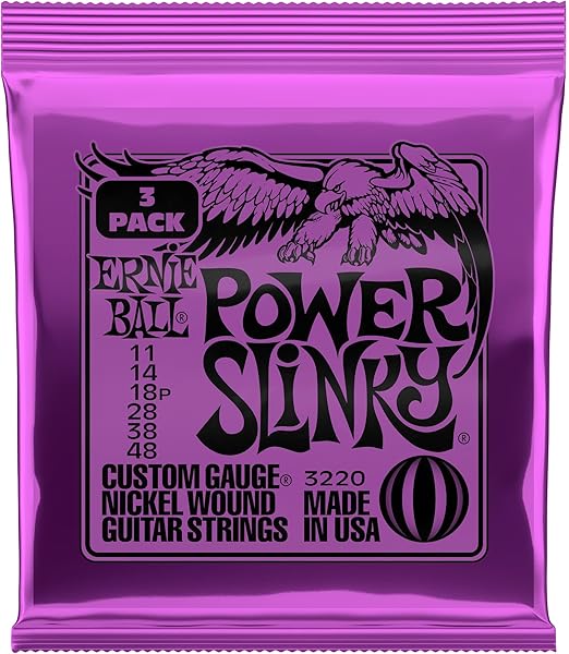 Ernie Ball Power Slinky Elektro Gitar Teli 3'lü Paket - Kalınlık 11-48