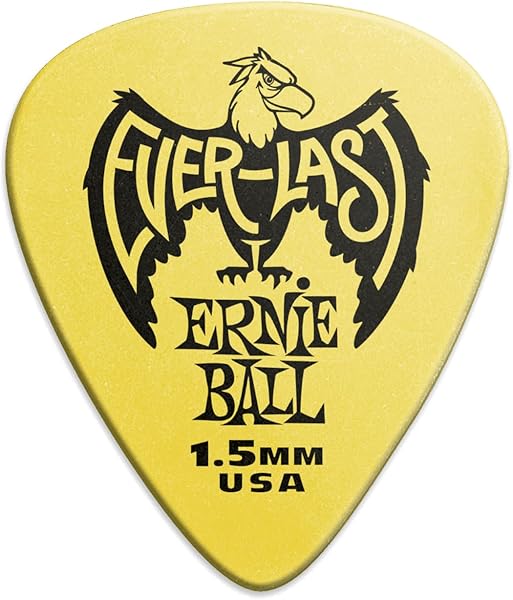 Ernie Ball 1.5mm Sarı Everlast Gitar Penaları, 12'li paket