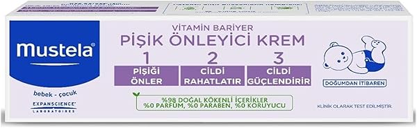 Mustela Mustela Vitamin Barrier Cream 1 2 3 Pişik Kremi 50 ml 1 Paket