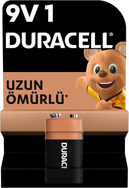 Duracell 9V Alkalin Pil (1'li paket) 6LR61/MN1604