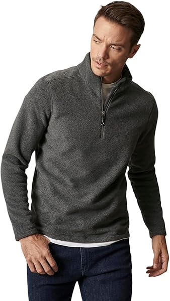 AC&Co/Altınyıldız Classics-Erkek Anti-Pilling Tüylenme Yapmayan Standart Fit Dik Yaka Polar Sweatshirt