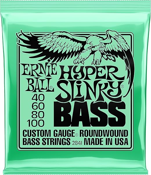Ernie Ball Hyper Slinky Bass Elektronik Bas Gitar Telleri, Kalınlık 40-100