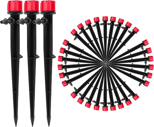 Damla Sulama, 100 Adet 360 Derece Sulama için Damlatıcı, Ayarlanabilir Sulama Akışı Damlatıcılar, Bahçe ve Çim Sulaması için 