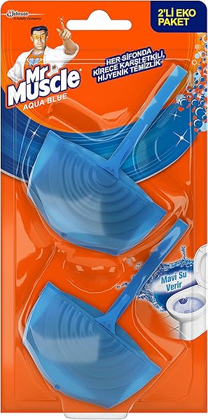 Mr Muscle Aqua Blue 2'li Klozet Bloğu (1 x 2 Adet)