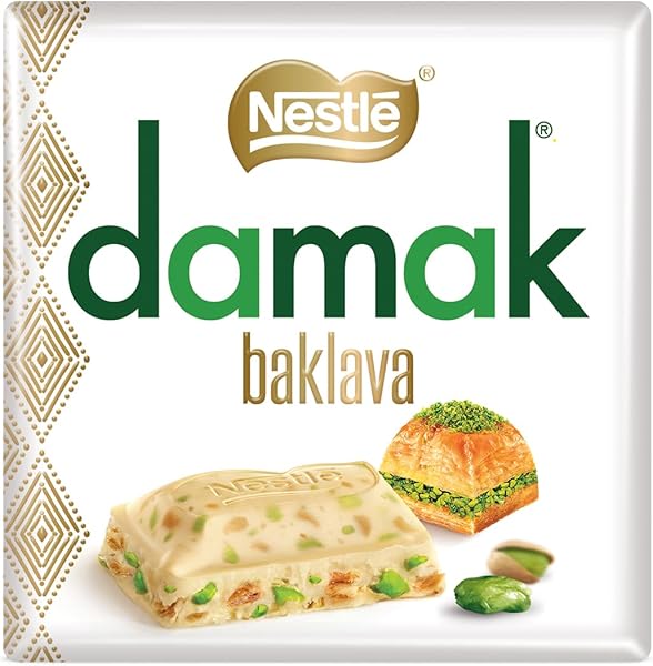 Nestlé Damak Antep Fıstıklı ve Baklavalı Beyaz Kare Çikolata, 60 g, 1 Adet