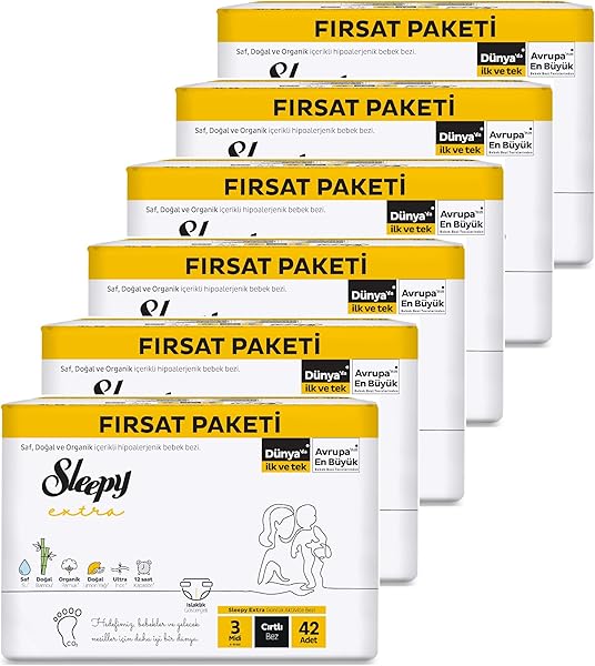 Sleepy Extra Günlük Aktivite Fırsat Paketi Bebek Bezi 3 Numara Midi 252 Adet