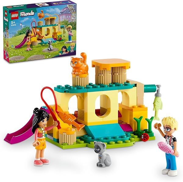 LEGO Friends Kedi Oyun Parkı Macerası 42612-5 Yaş ve Üzeri Çocuklar için Hayvan Figürleri İçeren Yaratıcı Oyuncak Yapım Seti 