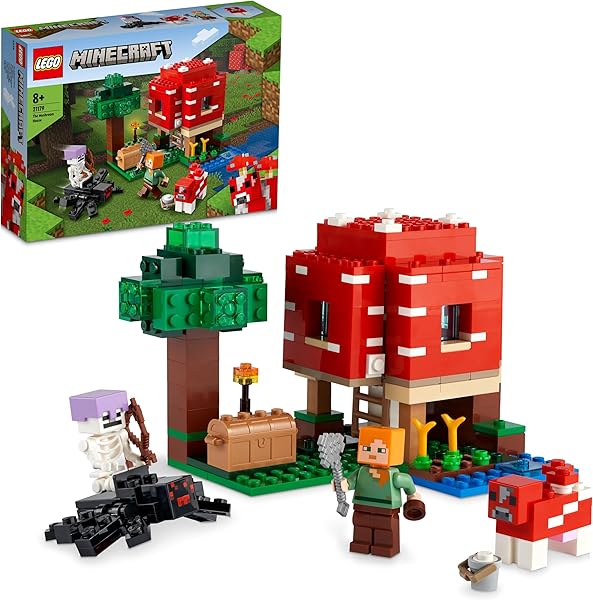 LEGO® Minecraft® Mantar Evi 21179 – Macera Oyunlarını Seven Çocuklar İçin Oyuncak Ev İçeren Yaratıcı Oyuncak Yapım Seti (272 
