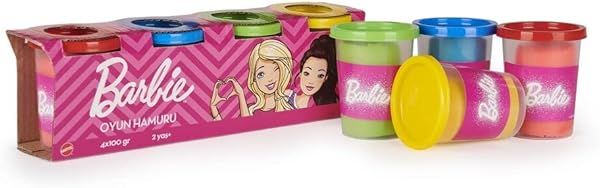 Barbie Oyun Hamuru 4'lü Paket - (4 x 100 gr)