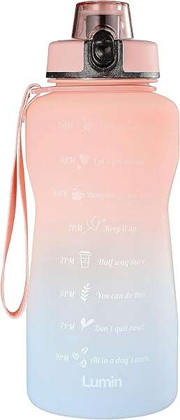Lumin Su Matarası 1,5 Litre Motivasyon Matarası Bpa Free Su Şişesi Suluk Water Bottle