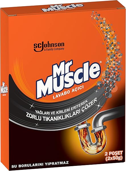 Mr Muscle Yağları ve Kirleri Eriten Lavabo Açıcı Granül (2 x 50 g)