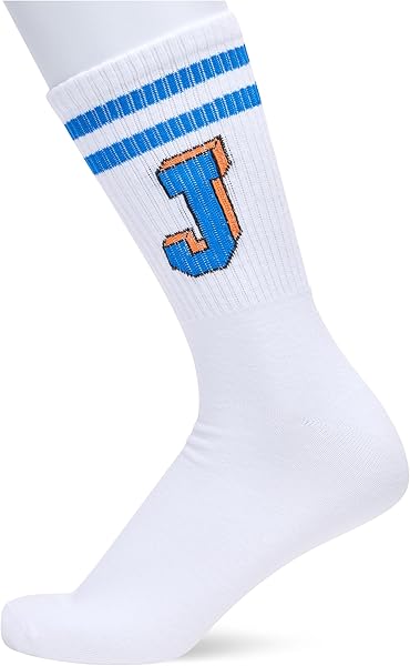 JACK & JONES Erkek JACSINGLE J TENNIS SOCK 7 PACK Çorap Beyaz Tek Beden