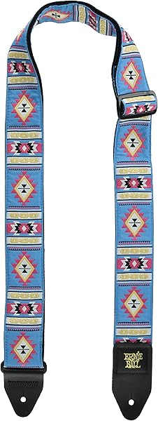 Ernie Ball Jakarlı Gitar Askısı Sedona Mavi Desen