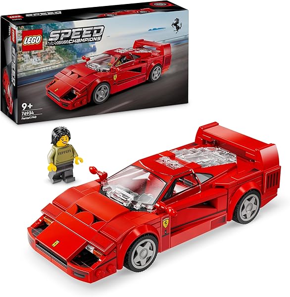 LEGO Speed Champions Ferrari F40 Süper Araba 76934 – 9 Yaş Ve Üzeri Çocuklar İçin İnşa Edilebilen Oyuncak Araç Modeli Yapım S