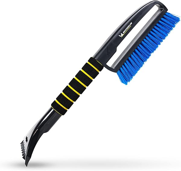 Michelin MC6466 3’ü Bir Arada Kar Fırçası ve Buz Kazıyıcı, Silecek Temizleyici, Beyaz, Mavi