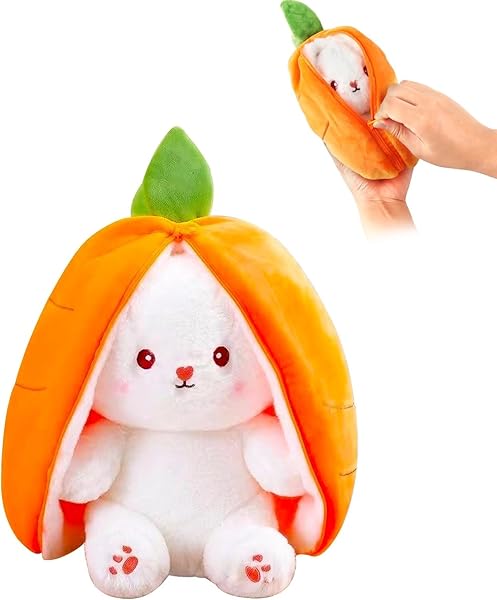 Çilek Yastık Tavşan Pelüş Oyuncak - Pelüş Çilek Tavşan,Çilek Yastık,Doldurulabilir Oyuncak,Çilek Çanta,Büyük Kulaklı Çilek Ta