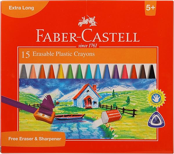 Faber-Castell Silinebilir Mum Boya, 15 Renk