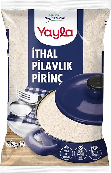 Yayla Uzun Tane İthal Pilavlık Pirinç 5 Kg