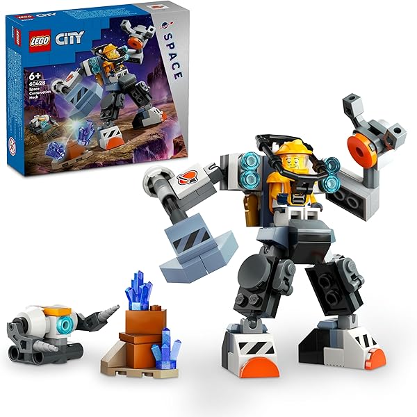 LEGO City Uzay İnşaat Robotu 60428-6 Yaş ve Üzeri Çocuklar için Uzay Aracı İçeren Yaratıcı Oyuncak Yapım Seti (140 Parça)