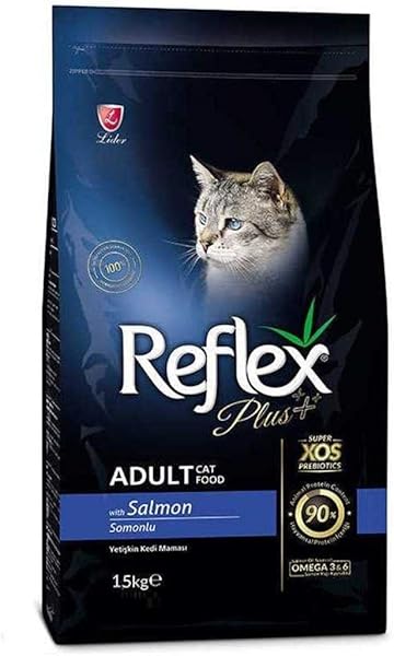 Reflex Plus Yetişkin Kediler için Somonlu Kedi Maması, 15 kg