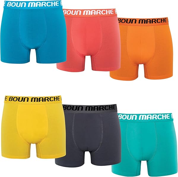 BOUN MARCHE Erkek Boxer Likralı Premıum 6'lı Kutu BM-CLR